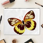 Brown & Yellow Butterfly Cosmetic Bag (XL)