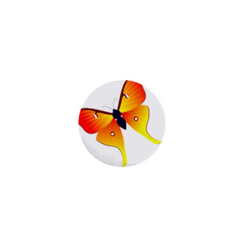 Orange & Yellow Flame Butterfly 1  Mini Magnet from ArtsNow.com Front