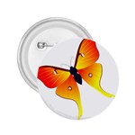 Orange & Yellow Flame Butterfly 2.25  Button