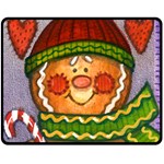 gingerbread Fleece Blanket (Medium)