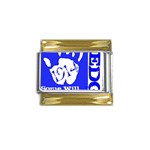 sigma -photo-4 Gold Trim Italian Charm (9mm)