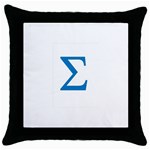 sigma-greec Throw Pillow Case (Black)