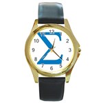 sigma-greec Round Gold Metal Watch
