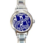 SIGMA2_against_hazing Round Italian Charm Watch