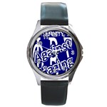 SIGMA2_against_hazing Round Metal Watch