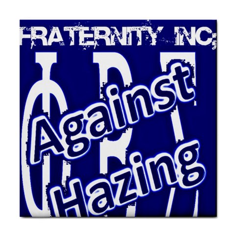 SIGMA2_against_hazing Tile Coaster from ArtsNow.com Front