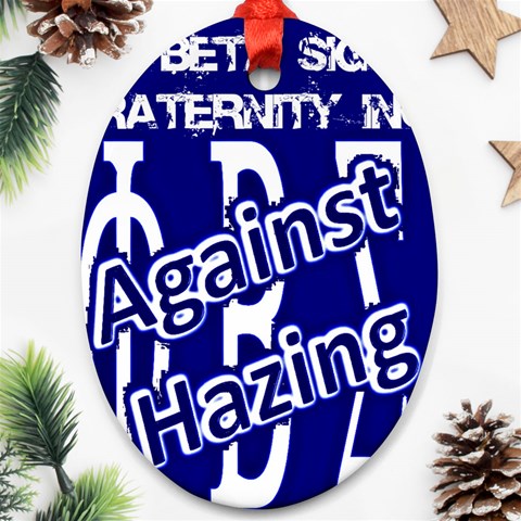 SIGMA2_against_hazing Ornament (Oval) from ArtsNow.com Front