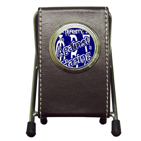 SIGMA2_against_hazing Pen Holder Desk Clock from ArtsNow.com Front
