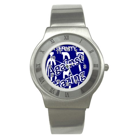 SIGMA2_against_hazing Stainless Steel Watch from ArtsNow.com Front