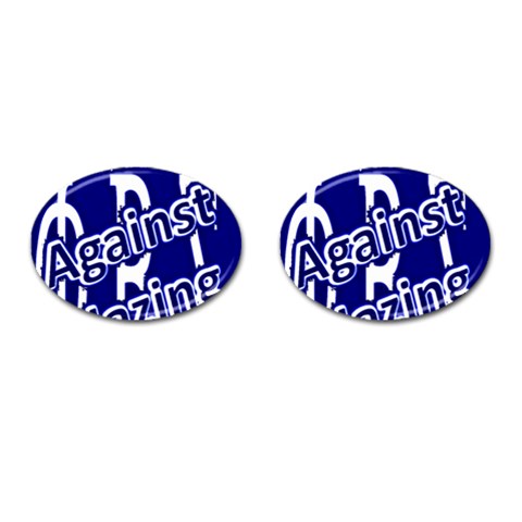 SIGMA2_against_hazing Cufflinks (Oval) from ArtsNow.com Front(Pair)