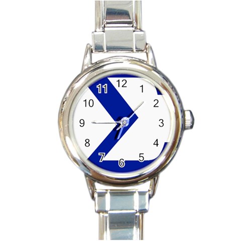 sigma GreekLetters Round Italian Charm Watch from ArtsNow.com Front