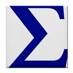 sigma GreekLetters Tile Coaster