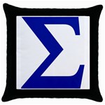sigma GreekLetters Throw Pillow Case (Black)