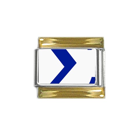 sigma GreekLetters Gold Trim Italian Charm (9mm) from ArtsNow.com Front