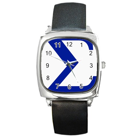 sigma GreekLetters Square Metal Watch from ArtsNow.com Front
