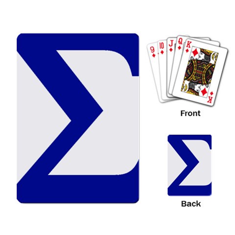 sigma GreekLetters Playing Cards Single Design from ArtsNow.com Back
