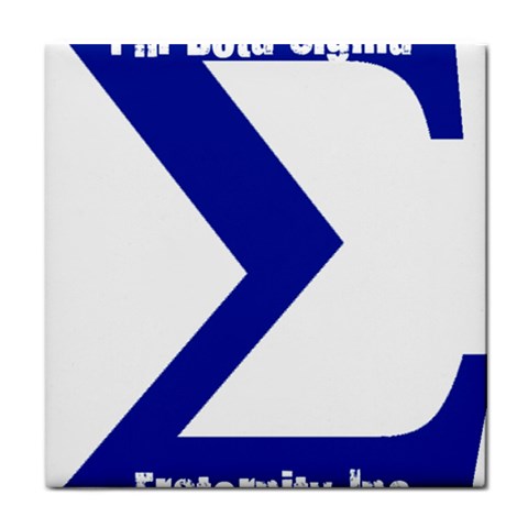 sigma GreekLetter Tile Coaster from ArtsNow.com Front