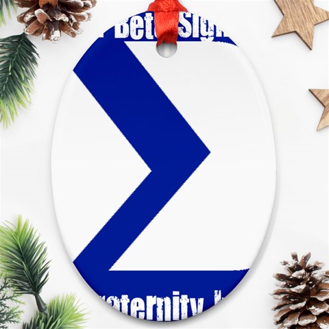 sigma GreekLetter Ornament (Oval) from ArtsNow.com Front
