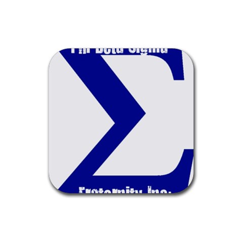 sigma GreekLetter Rubber Coaster (Square) from ArtsNow.com Front