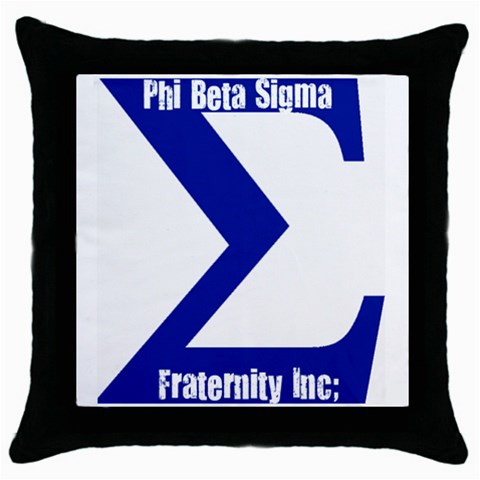 sigma GreekLetter Throw Pillow Case (Black) from ArtsNow.com Front