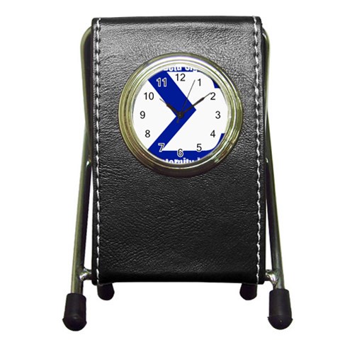 sigma GreekLetter Pen Holder Desk Clock from ArtsNow.com Front