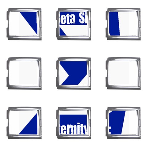 sigma GreekLetter Mega Link Italian Charm (9 pack) from ArtsNow.com Front