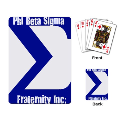 sigma GreekLetter Playing Cards Single Design from ArtsNow.com Back