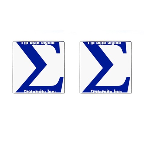 sigma GreekLetter Cufflinks (Square) from ArtsNow.com Front(Pair)