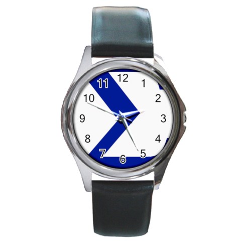 sigma Greek Round Metal Watch from ArtsNow.com Front