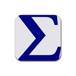 sigma Greek Rubber Coaster (Square)