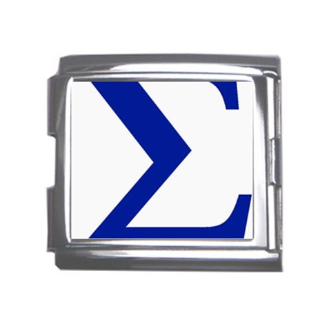 sigma Greek Mega Link Italian Charm (18mm) from ArtsNow.com Front