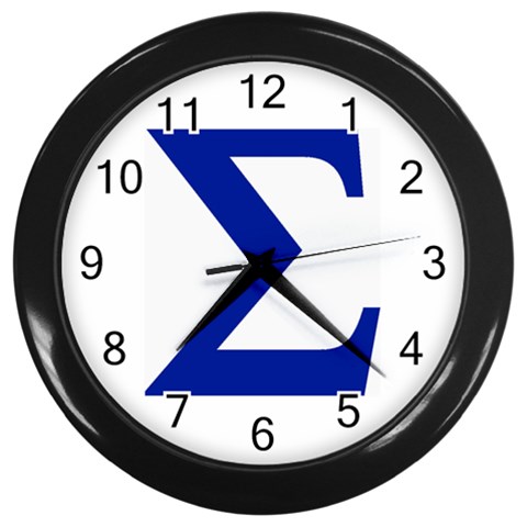 sigma Greek Wall Clock (Black) from ArtsNow.com Front