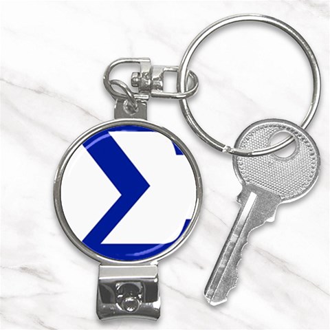 sigma Greek Nail Clippers Key Chain from ArtsNow.com Front