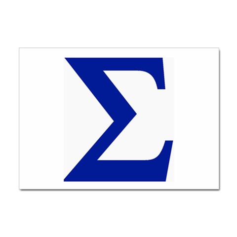 sigma Greek Sticker A4 (10 pack) from ArtsNow.com Front