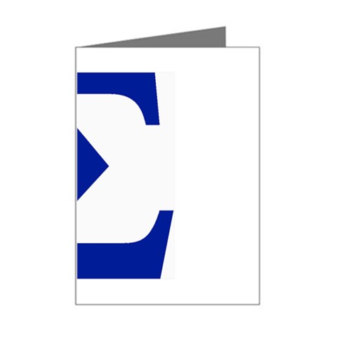 sigma Greek Mini Greeting Card from ArtsNow.com Left