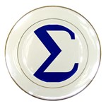 sigma Greek Porcelain Plate