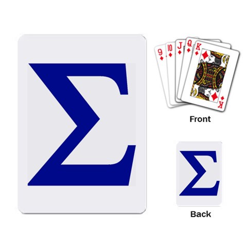 sigma Greek Playing Cards Single Design from ArtsNow.com Back