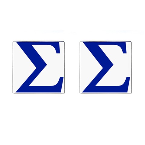sigma Greek Cufflinks (Square) from ArtsNow.com Front(Pair)