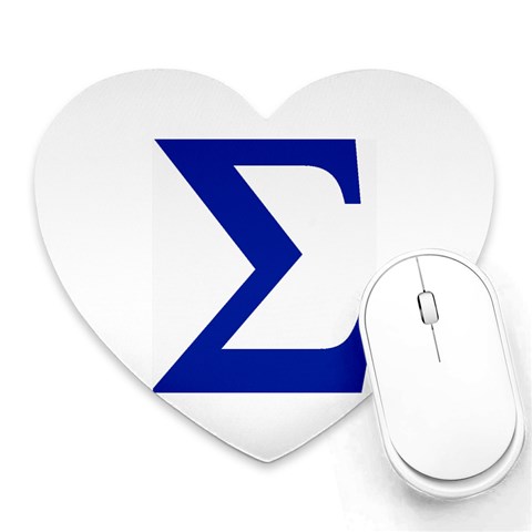 sigma Greek Mousepad (Heart) from ArtsNow.com Front