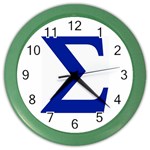 sigma Greek Color Wall Clock