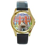 sigma 12th_Street_YMCA_Building- Round Gold Metal Watch