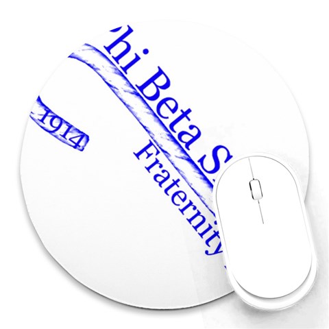 sigma 4_canes_peppermint_single Round Mousepad from ArtsNow.com Front