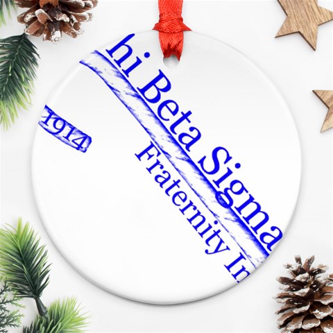 sigma 4_canes_peppermint_single Ornament (Round) from ArtsNow.com Front