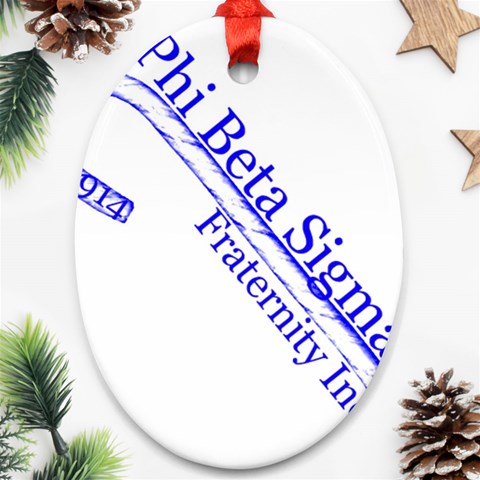sigma 4_canes_peppermint_single Ornament (Oval) from ArtsNow.com Front