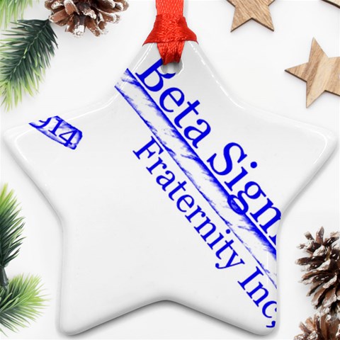 sigma 4_canes_peppermint_single Ornament (Star) from ArtsNow.com Front