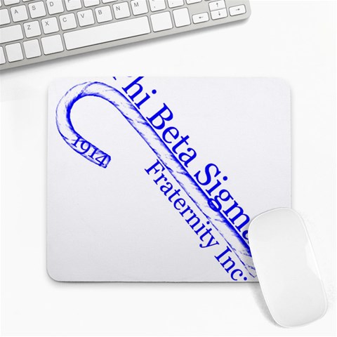 sigma 4_canes_peppermint_single Large Mousepad from ArtsNow.com Front