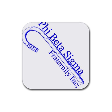sigma 4_canes_peppermint_single Rubber Coaster (Square) from ArtsNow.com Front