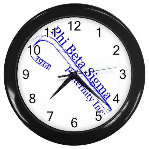sigma 4_canes_peppermint_single Wall Clock (Black) from ArtsNow.com Front