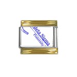 sigma 4_canes_peppermint_single Gold Trim Italian Charm (9mm)