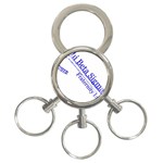 sigma 4_canes_peppermint_single 3-Ring Key Chain
